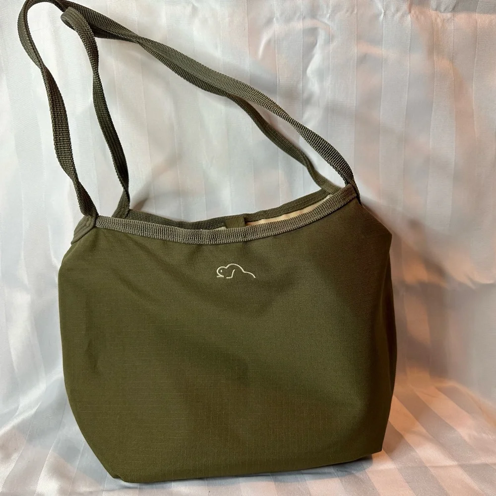 Cute Olive Green/Cream Reversible Roots Bag - Picture 1 of 10